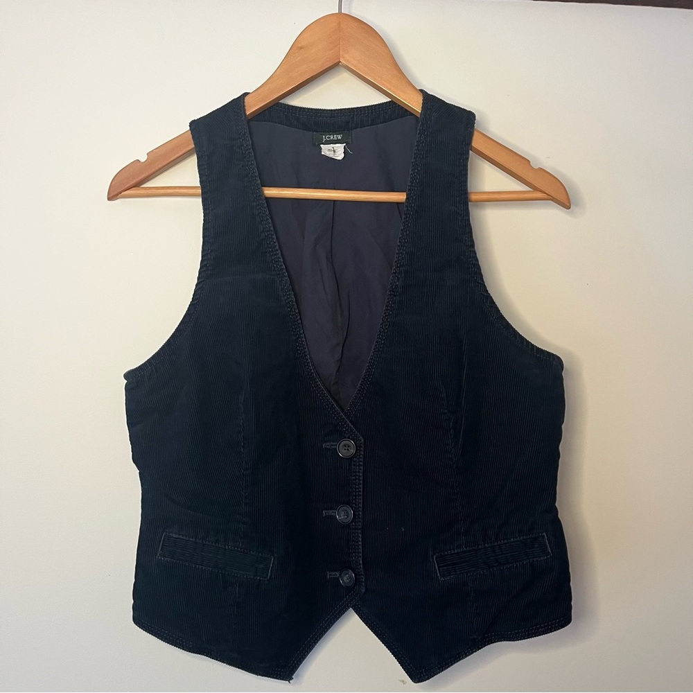 J. Crew Navy Blue Corduroy Vest